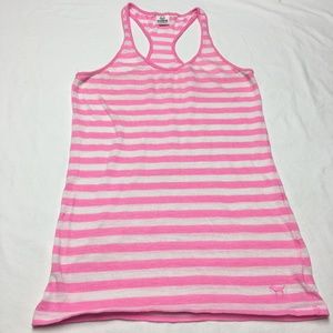 PINK VITORIA SECRET PINK WHITE TANK TOP TEE